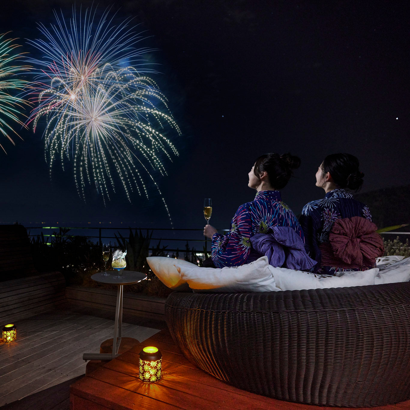リゾナーレ熱海　1日1組限定！　プライベート空間から花火を贅沢に堪能する「絶景花火旅」