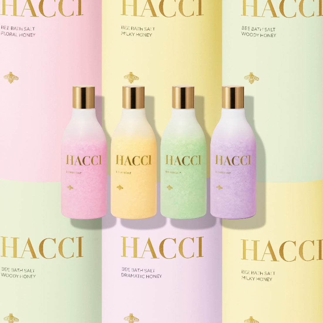 マカロンカラーがキュート！ HACCIのスキンケアバスソルト